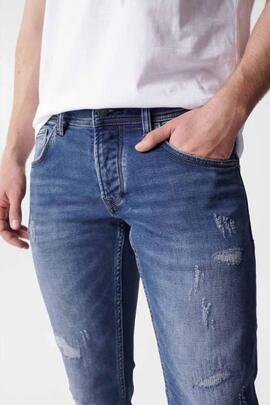 PANTALÓN VAQUERO S-RESIST SKINNY FIT CON ROTOS