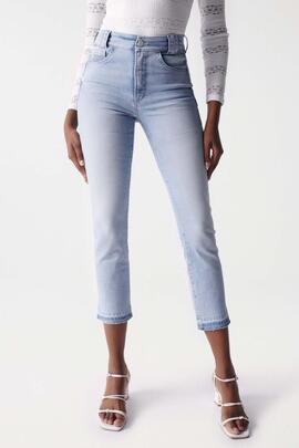 SECRET GLAMOUR CAPRI SLIM FIT HIGH RISE EN DENIM AZUL