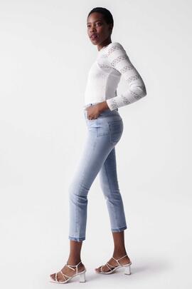 SECRET GLAMOUR CAPRI SLIM FIT HIGH RISE EN DENIM AZUL