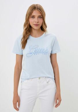 CAMISETA GUESS SCRIPT TEE CELESTE