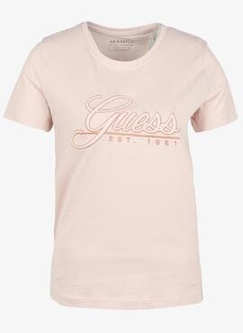 CAMISETA GUESS SCRIPT TEE ROSA