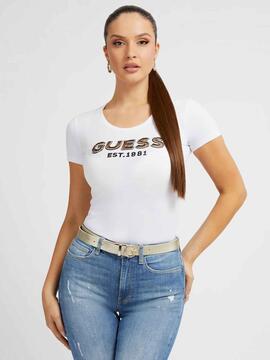 CAMISETA MESH LOGO BLANCA