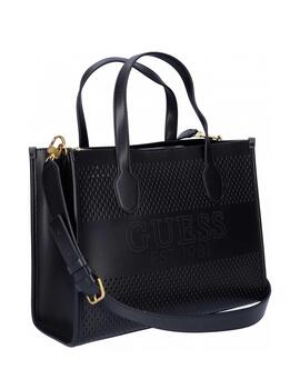 BOLSO DE MANO KATE NEGRO CALADO