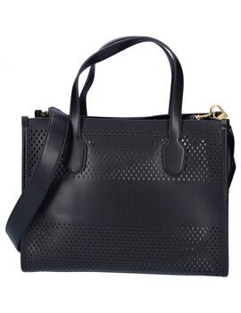 BOLSO DE MANO KATE NEGRO CALADO