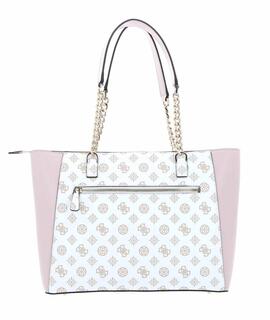 BOLSO TIBERIA TOTE BLANCO Y ROSA