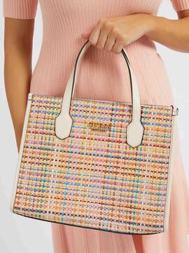 BOLSO DE MANO SILVANA BEIGE MULTICOLOR