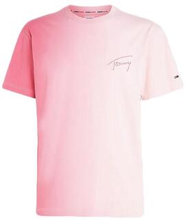 CAMISETA CLASSIC DIP DYE SIGNATURE ROSA DEGRADÉ