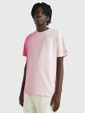 CAMISETA CLASSIC DIP DYE SIGNATURE ROSA DEGRADÉ