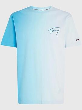 CAMISETA CLASSIC DIP DYE SIGNATURE AZUL DEGRADÉ