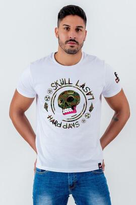 CAMISETA HOMBRE HARD WAR BLANCA