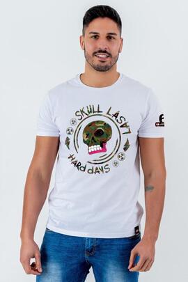 CAMISETA HOMBRE HARD WAR BLANCA