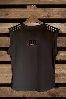 CAMISETA MUJER MAKE NEGRO