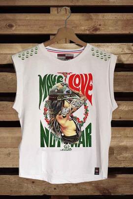 CAMISETA MUJER MAKE BLANCA