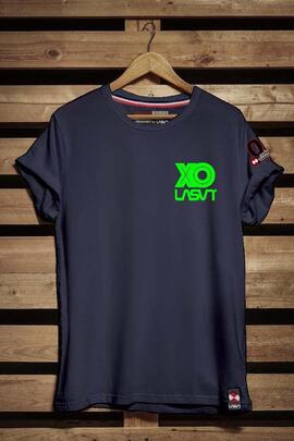 CAMISETA HOMBRE HARD XO AZUL MARINO