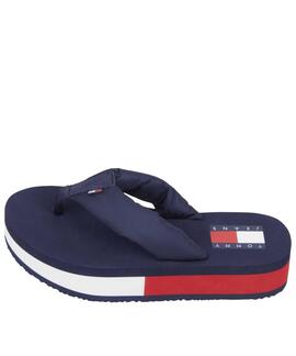 CHANCLAS CON PLATAFORMA AZUL MARINO