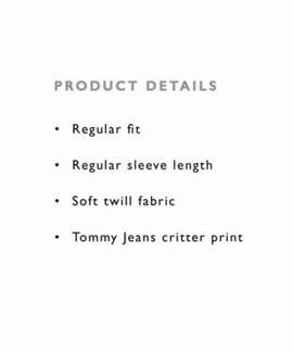 TJM TOMMY PRINT SHIRT REGULAR FIT CLASSIC WHITE