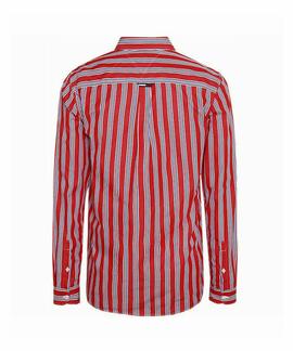 TJM CLASSICS STRIPE SHIRT FLAME SCARLET