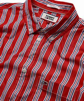 TJM CLASSICS STRIPE SHIRT FLAME SCARLET