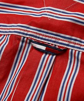 TJM CLASSICS STRIPE SHIRT FLAME SCARLET