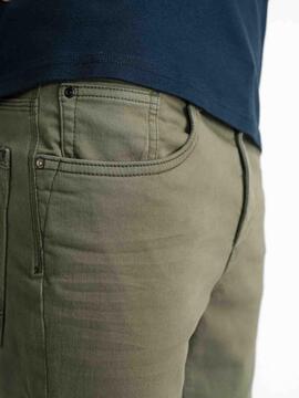 PANTALÓN CORTO VAQUERO JACKSON VERDE CAQUI