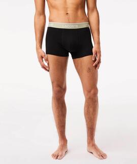 3 PACK TRUNKS BOXERS COTTON STRETCH NEGRO