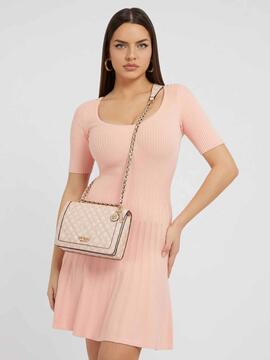 BOLSO BANDOLERA ABEY 4G LOGO PEONIA ROSA
