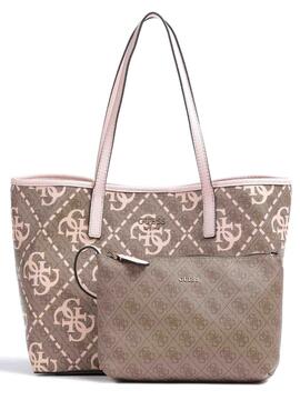 BOLSO SHOPPER VIKKY TOTE LOGO 4G CAMEL Y ROSA