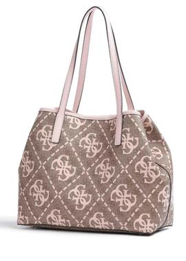 BOLSO SHOPPER VIKKY TOTE LOGO 4G CAMEL Y ROSA