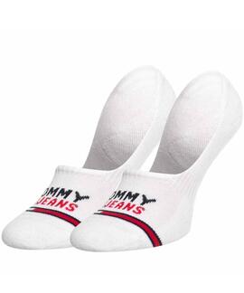 PIMKIES UNISEX TOMMY JEANS NO SHOW 2 PACK ROSA Y BLANCO
