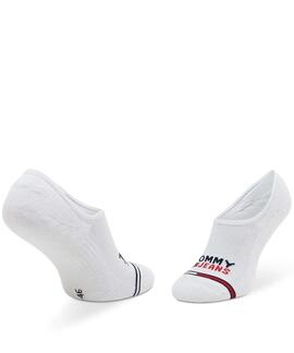 PIMKIES UNISEX TOMMY JEANS NO SHOW 2 PACK BLANCO