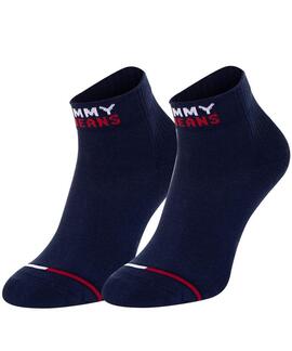 CALCETINES BAJOS UNISEX TOMMY JEANS 2 PACK AZUL MARINO