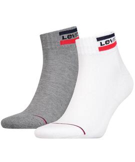 CALCETINES BAJOS LEVI'S® MID CUT SPORTSWEAR 2 PACK GREY