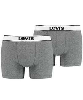 LEVI'S® MEN VINTAGE HEATHER BOXER BRIEF 2 PACK BLACK