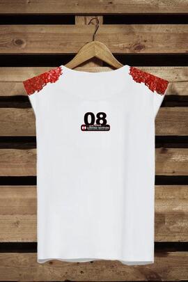 CAMISETA DE MUJER BELIEVE BLANCA