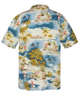 CAMISA MANGA CORTA SH HEAVEN2 CON ESTAMPADO TROPICAL