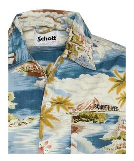 CAMISA MANGA CORTA SH HEAVEN2 CON ESTAMPADO TROPICAL