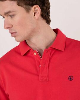 POLO BÁSICO LISO ROJO GERANIO