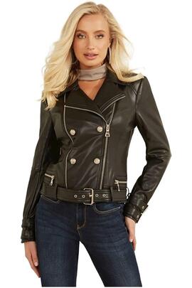 CHAQUETA DE ECOPIEL OLIVIA MOTO SLIM FIT NEGRA