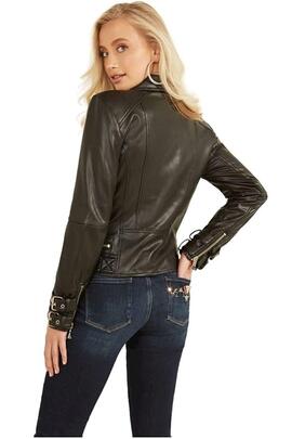 CHAQUETA DE ECOPIEL OLIVIA MOTO SLIM FIT NEGRA