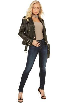 CHAQUETA DE ECOPIEL OLIVIA MOTO SLIM FIT NEGRA