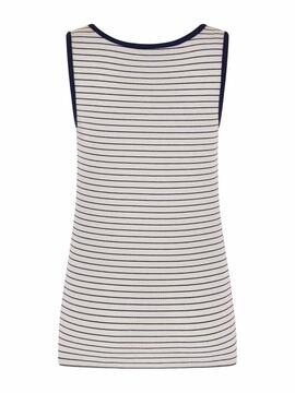 CAMISETA BELINDA TANK TOP BLANCO CON RAYAS MARINERAS