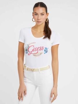 CAMISETA EMBELLISH LOGO BLANCA