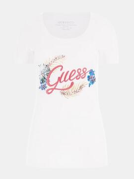 CAMISETA EMBELLISH LOGO BLANCA