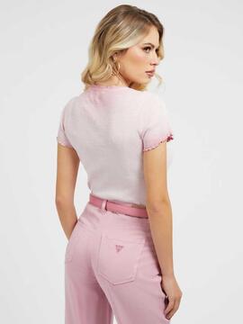 CAMISETA EDURNE EN CANALÉ ROSA DEGRADÉ