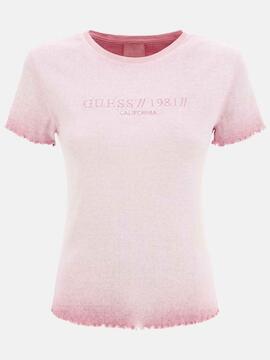 CAMISETA EDURNE EN CANALÉ ROSA DEGRADÉ