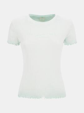 CAMISETA EDURNE EN CANALÉ VERDE AGUA