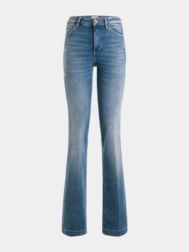 PANTALÓN VAQUERO SEXY BOOTCUT EN DENIM AZUL CON ROTOS