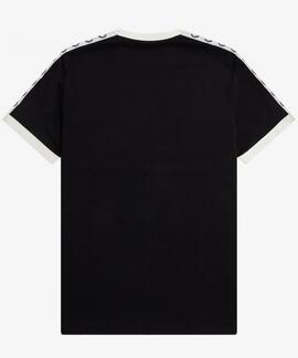 CAMISETA TAPED RINGER NEGRA