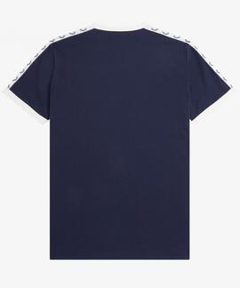 CAMISETA TAPED RINGER AZUL MARINO