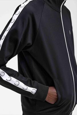 CHAQUETA DEPORTIVA TAPED TRACK JACKET NEGRA